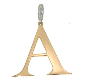 Initial "A" Rose Gold Charm