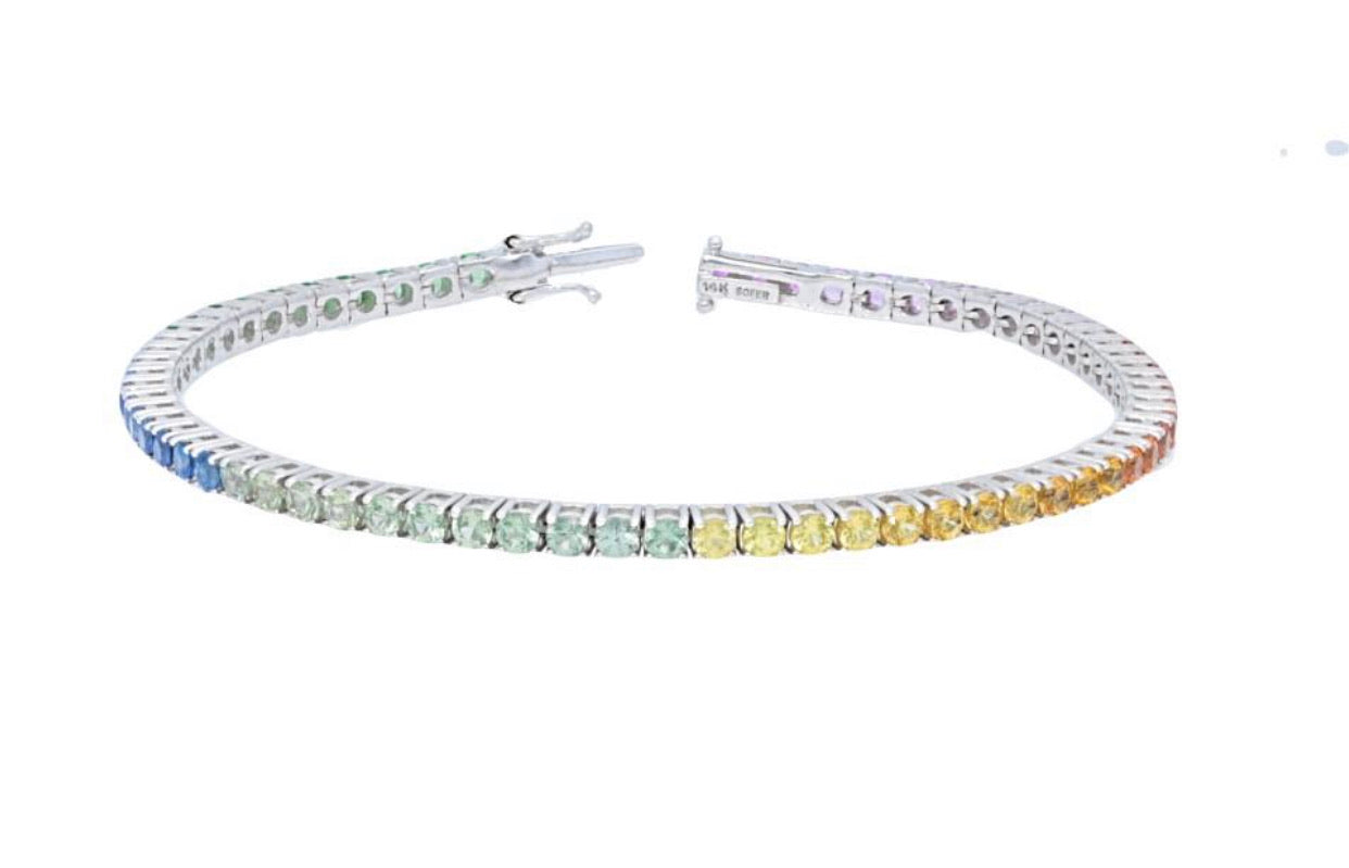 Rainbow Tennis Bracelet