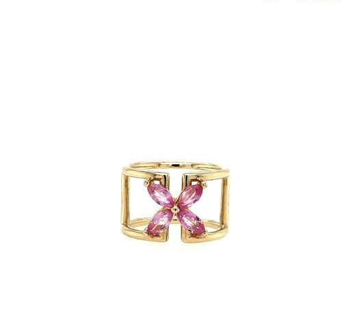Pink Sapphire Mariposa Ring