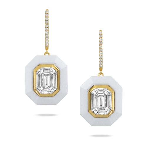 Mykonos Diamond Agate Earring