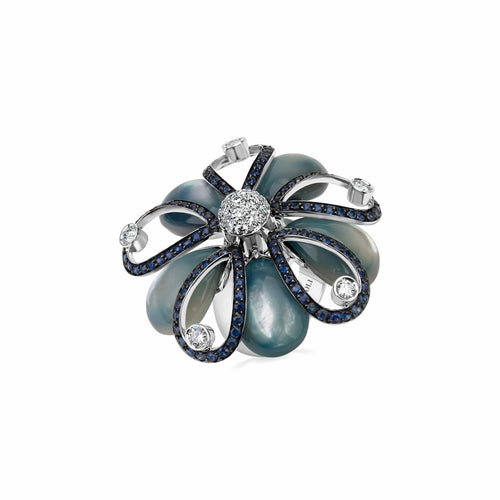 Mother of Pearl Flower Ring