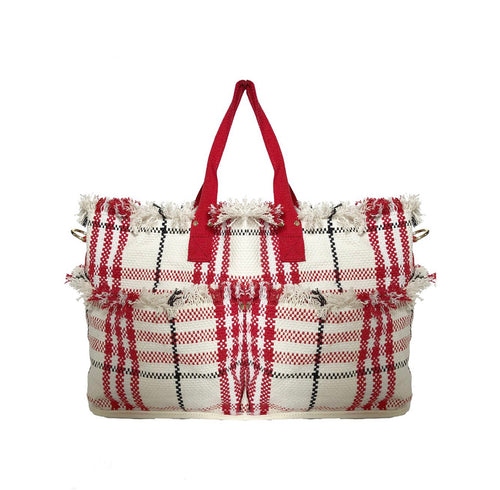 Plaid Large Tote