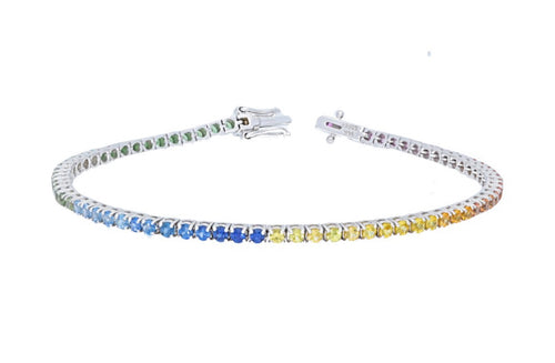 Rainbow Tennis Bracelet