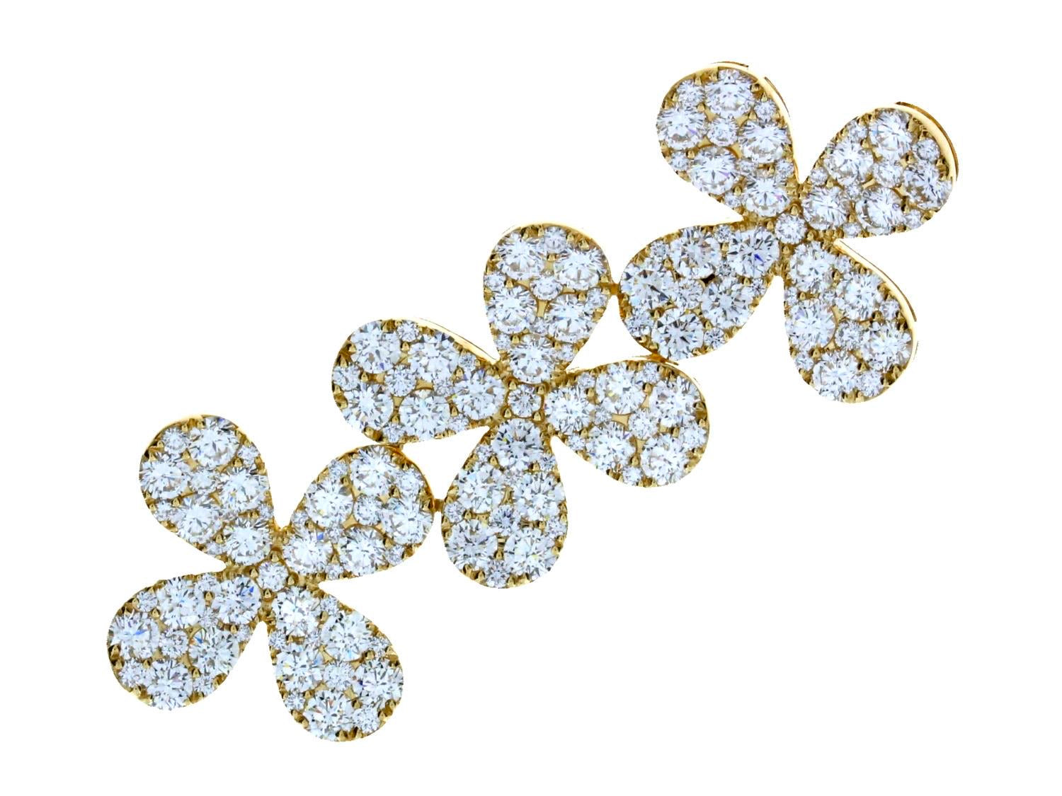 White Gold Daisy Statement Earrings