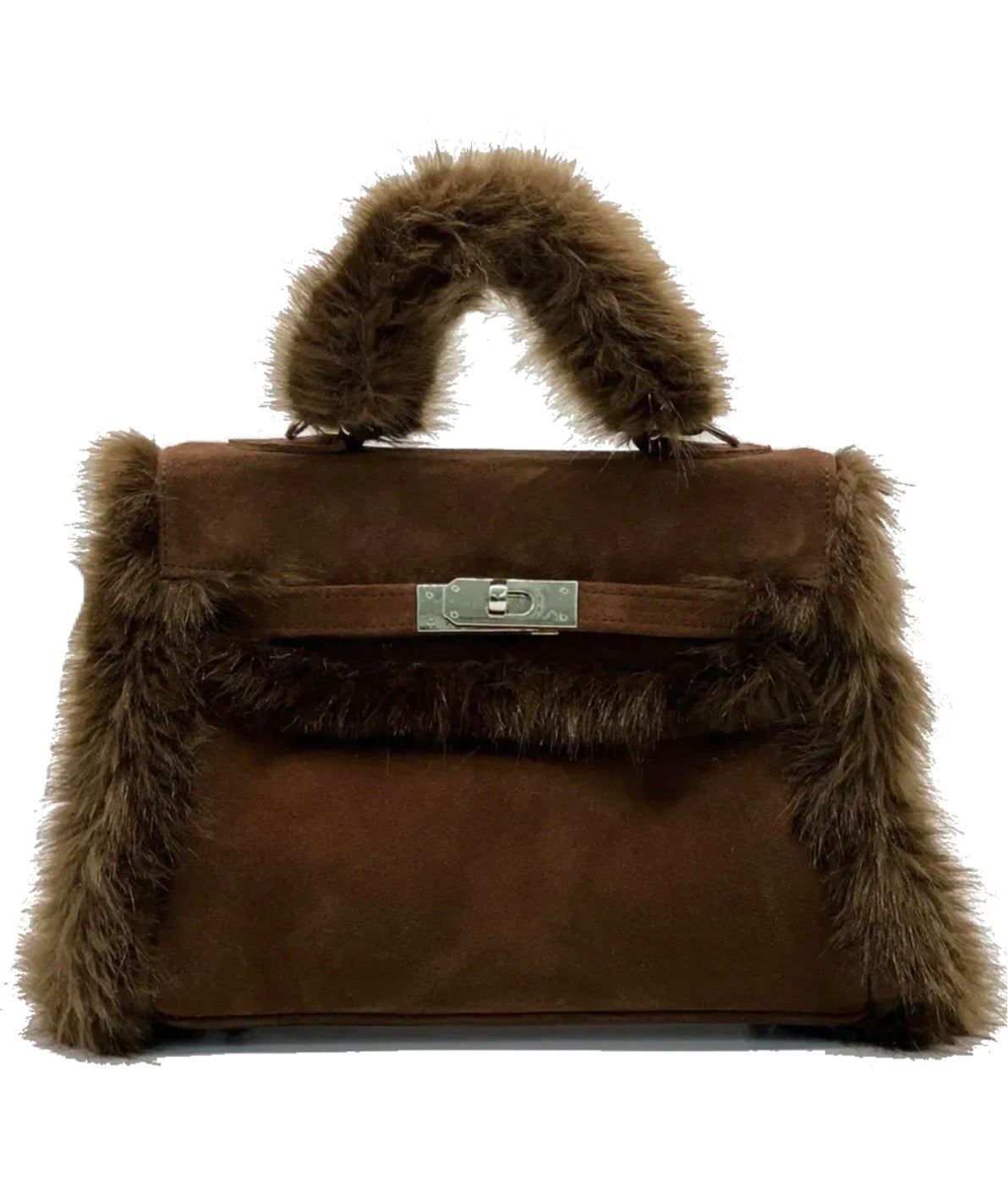 Suede Fur Paris Bag